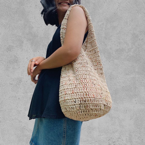 Easy crochet tote bag pattern, printable PDF & Video tutorial