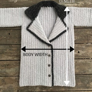 Crochet Jacket Pattern pdf for US women's sizes XS-XXL, Pdf file and video tutorial, crochet sweater, crochet jacket pattern, image 8