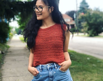 Crochet Summer Top Pattern: Beginner Friendly, Video Tutorial (XS-XXL)