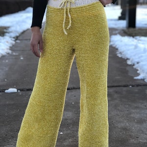 Crochet Pants Pattern With Velvet Yarn, Perfect Pj Bottoms and Lounge ...