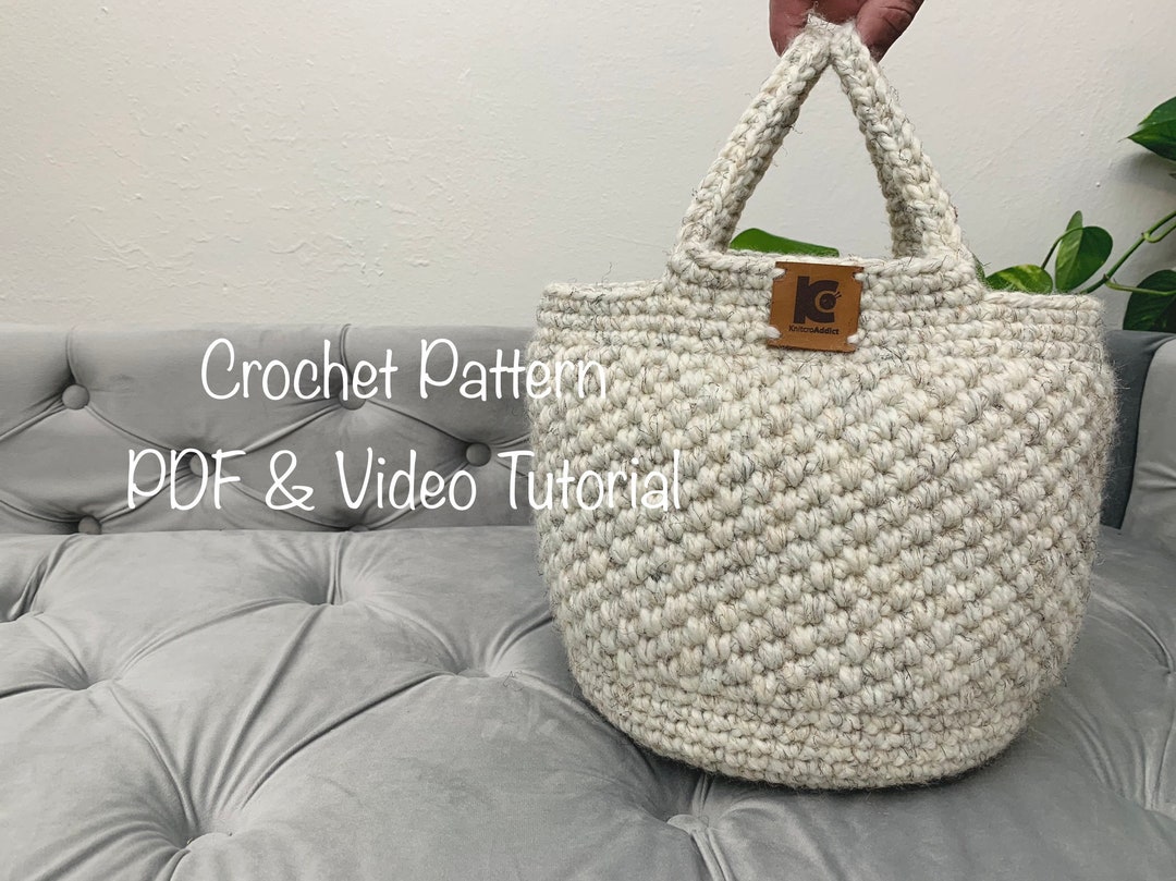 Crochet Basket Bag: Crochet Bag Tutorial - KnitcroAddict