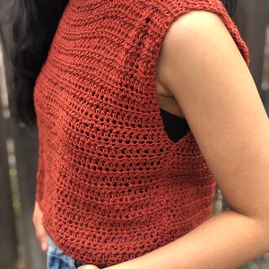 Crochet Pattern : Crochet summer top pattern. Pdf file and video tutorial US women's sizes XS-XXL. crochet top pattern, crochet pattern image 8