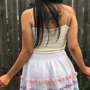 Crochet Skirt Pattern, pdf file, photo tutorial and video tutorial, includes US women's sizes XS-XXL. crochet pattern image 8