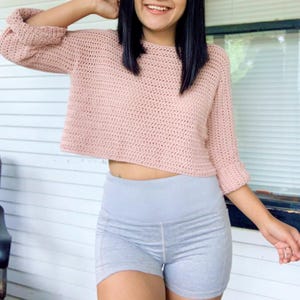 Crochet Pattern : Crochet pullover sweater pattern.PDF file, photo tutorial and video tutorial sizes XS-XXL, crochet sweater pattern,crochet