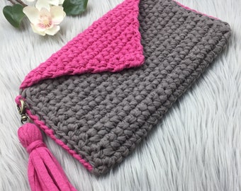 Crochet purse pattern : PDF file and video tutorial, crochet clutch purse, crochet bag, clutch bag, shoulder bag, crochet shoulder bag