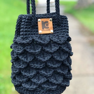 Crochet Pattern : Crochet crocodile stitch crochet bag Pattern, PDF file and video tutorial, crochet bag pattern, crochet bag, crochet purse image 10