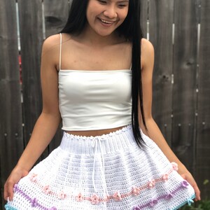 Crochet Skirt Pattern, pdf file, photo tutorial and video tutorial, includes US women's sizes XS-XXL. crochet pattern image 6