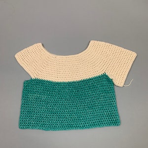 Women's crochet pullover top pattern PDF pattern and video tutorial XS-XXL image 9