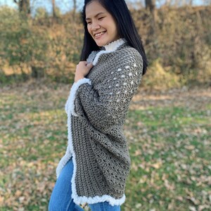 Crochet Pattern : Crochet shrug pattern for women sizes XS-4XL, PDF digital download and a ling to the video tutorial. crochet shrug pattern image 6