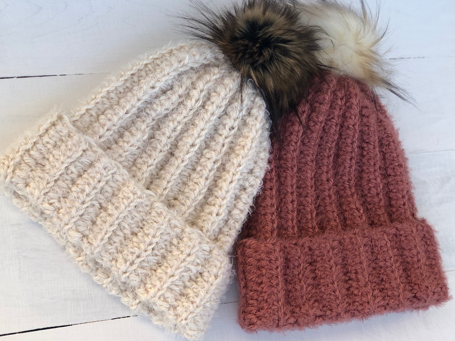 Crochet Winter Hat PDF Pattern video Tutorial Included Beanie Hat With ...