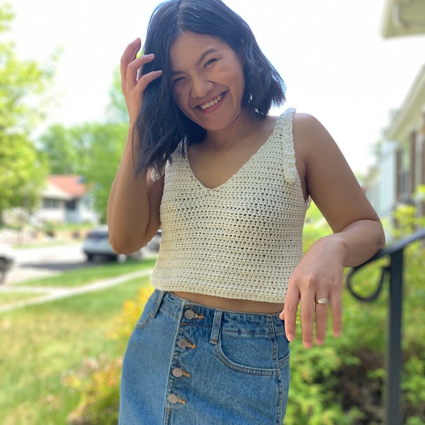 Crochet Tank Top Pattern: Women's XS-XXL Sizes (PDF Pattern)