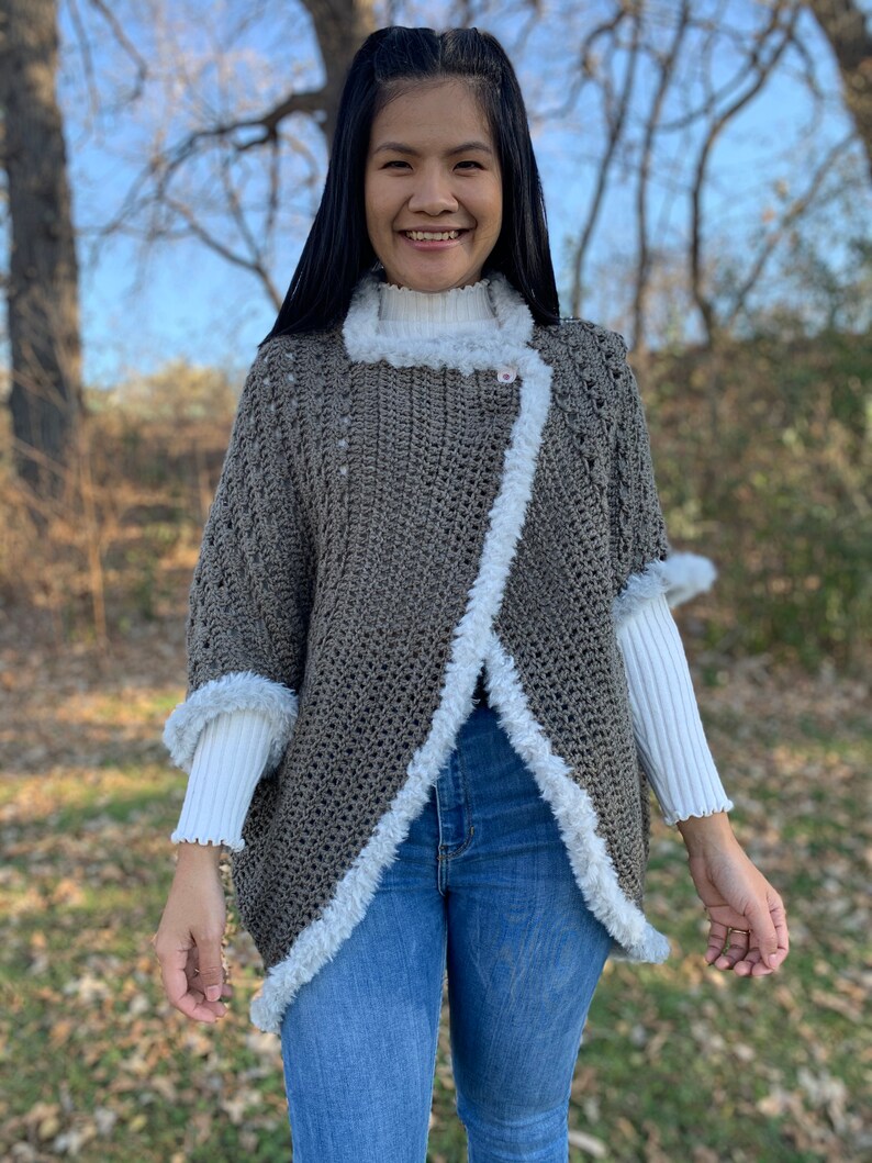 Crochet Pattern : Crochet shrug pattern for women sizes XS-4XL, PDF digital download and a ling to the video tutorial. crochet shrug pattern image 7