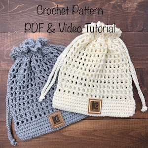 Crochet Pouch Pattern pdf file and video tutorial, crochet bag pattern Great for custom gifts!