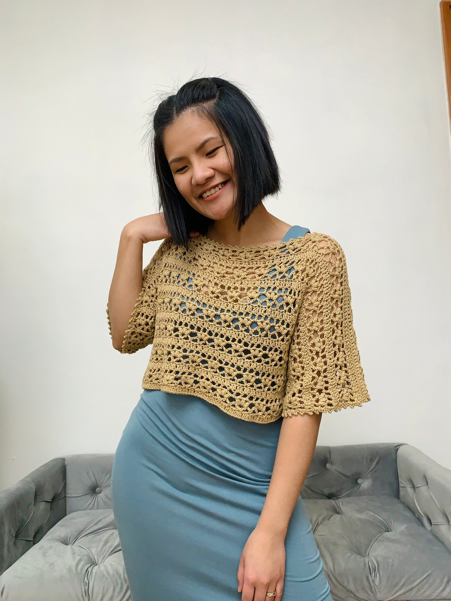 Lacy Summer Top Crochet Pattern PDF File and Video Tutorial - Etsy Canada