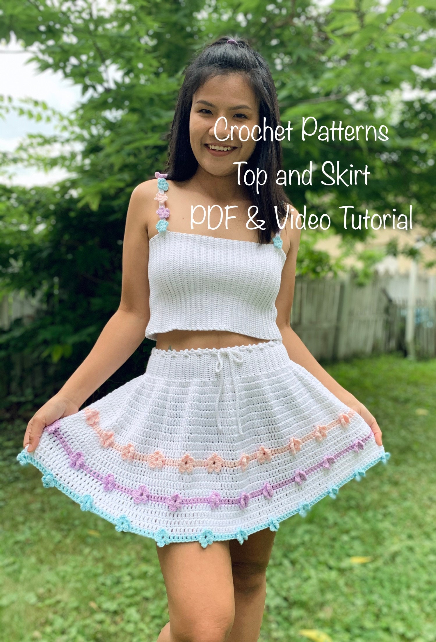 Crop top and skirt pattern 2025