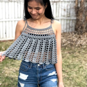 crochet tank top pattern : us women's XS XXL PDF file/Photo and video tutorial,crochet tank top,crochet summer top,crochet pattern,crochet image 9