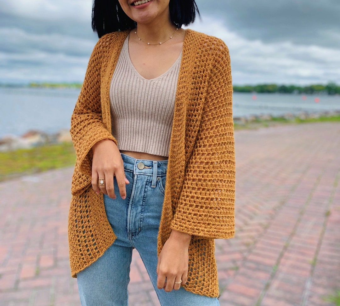 Lightweight Crochet Cardigan PDF Crochet Pattern & Video - Etsy