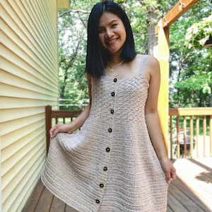 Crochet Dress Pattern PDF digital download & Video tutorial XS-XXL Make a beautiful handmade dress, Summer crochet dress pattern, image 1