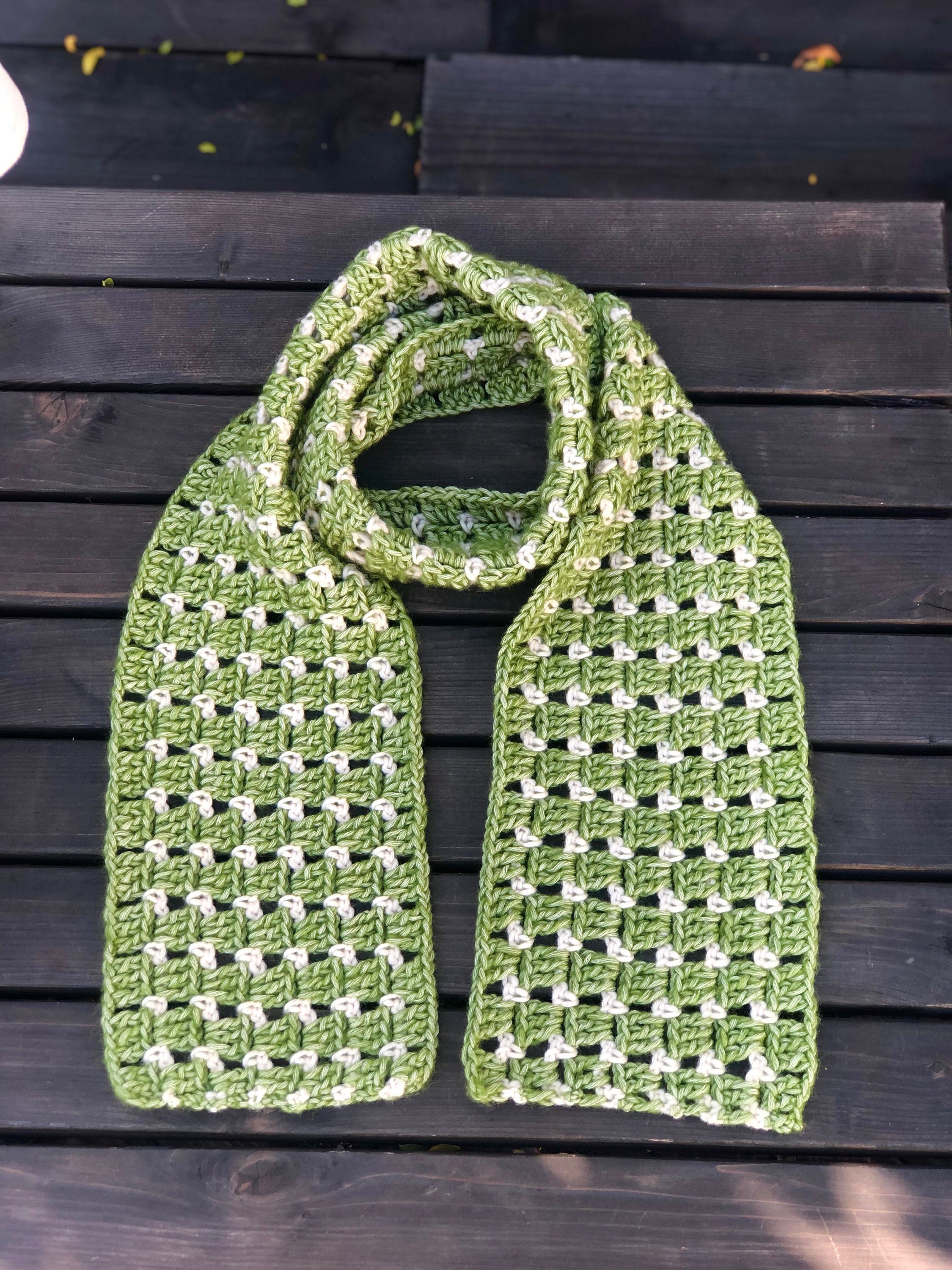 Beginner Crochet Scarf Pattern: Video Tutorial Included (PDF) - Etsy