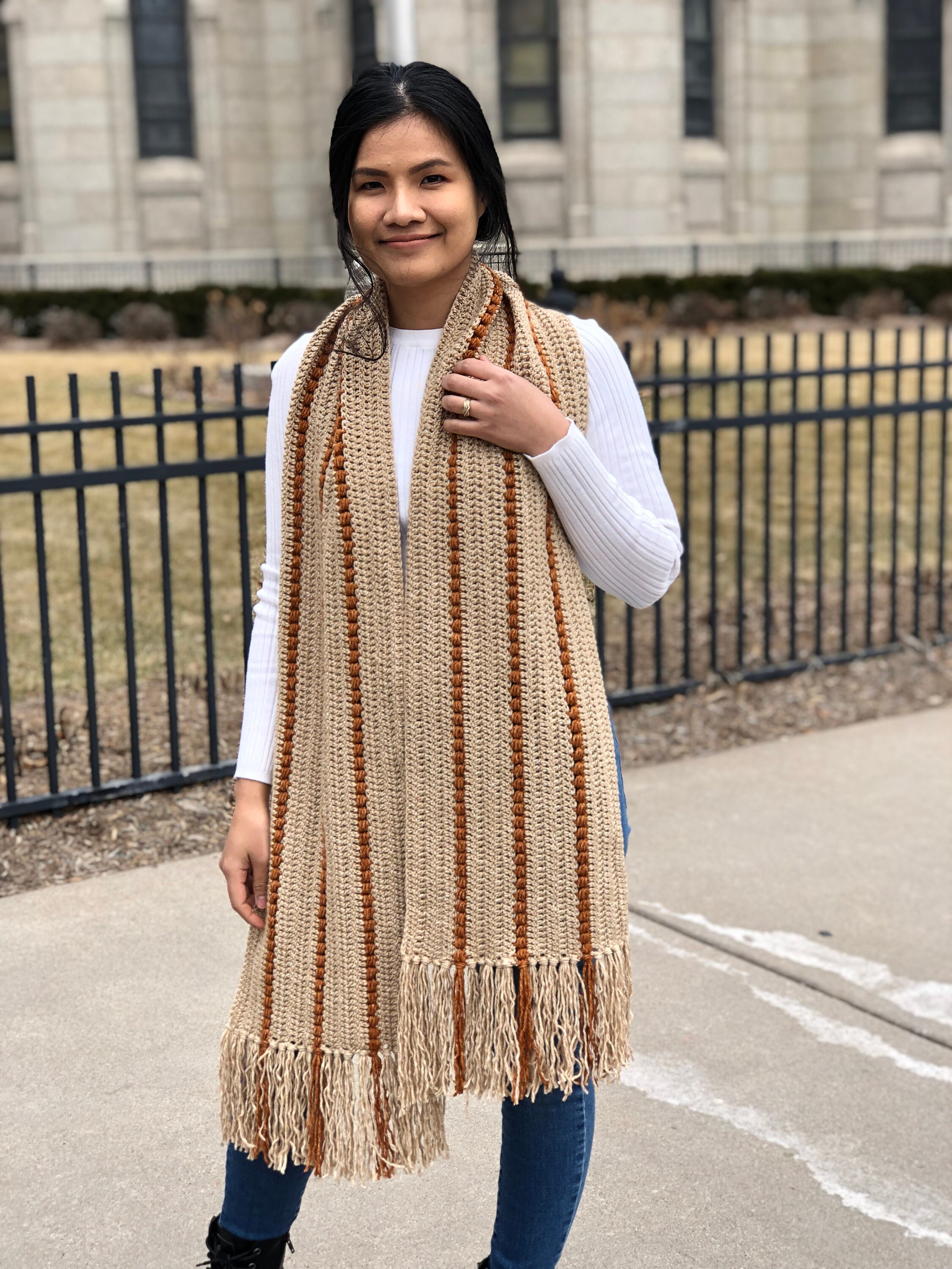 Crochet Scarf Pattern : PDF File and Video Tutorial Crochet - Etsy
