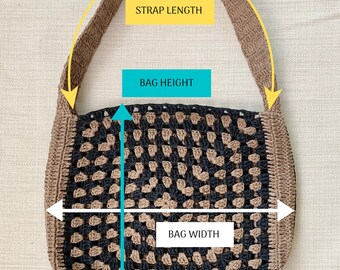 Crochet Granny Square Tote Bag Pattern PDF & Video Tutorial