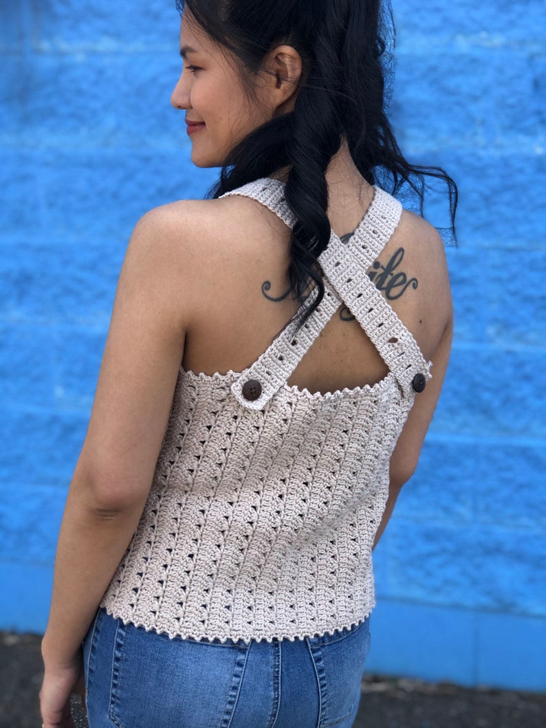 Easy Crochet Top Pattern PDF, Crochet Tank Top, Customizable Design for your summer crochet wardrobe. image 3