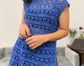 Happy Hour Crochet Top Pattern – PDF File, Video Tutorial (Sizes XS-XXL)