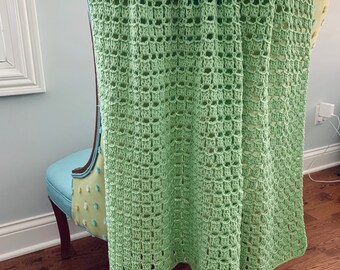 Crochet Blanket Pattern, Easily adjust the size! Pdf file and video tutorial. crochet patter, crochet baby blanket pattern, crochet