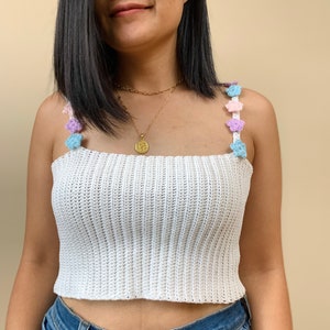 Crochet Tank Top Pattern crochet crop top womens XS-XXL Printable PDF and Video tutorial image 2