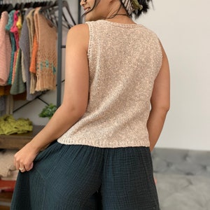 Easy Knitted Tank Top Pattern PDF Video Tutorial Etsy