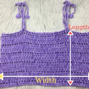 Crochet tank top pattern : For us women's XS XXL. PDF file and video tutorial. crochet summer breeze tank top, crochet pattern,crochet top image 9