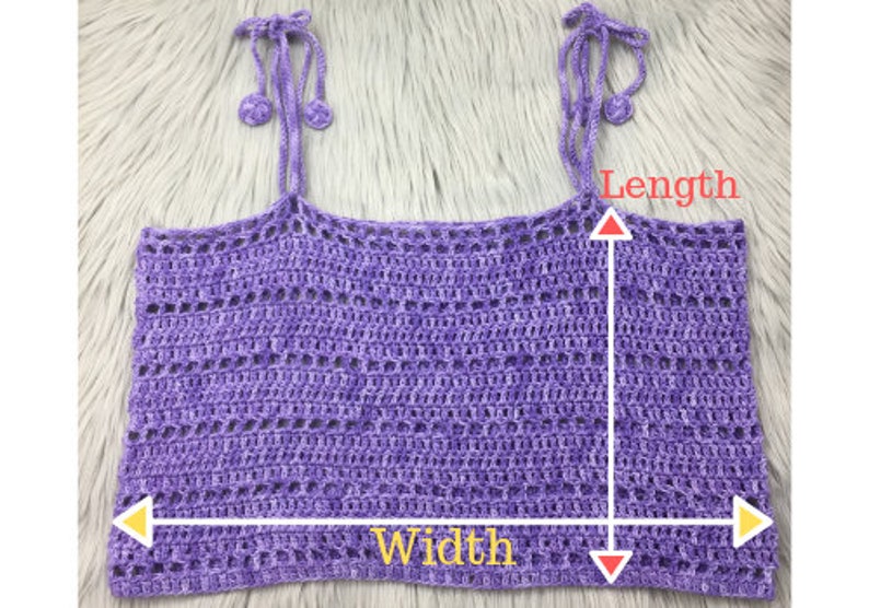 Crochet tank top pattern : For us women's XS XXL. PDF file and video tutorial. crochet summer breeze tank top, crochet pattern,crochet top image 9