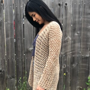 Breezy Crochet Cardigan Pattern for summer, Digital PDF pattern and video tutorial image 2