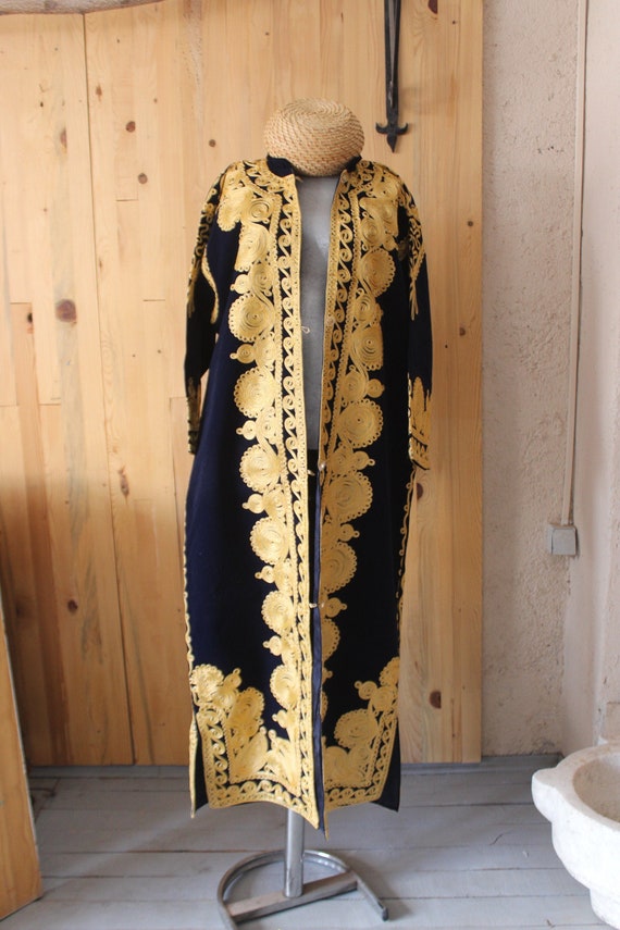 Velvet Ethnic Dress, Embroidered Ottoman Dress, Bo
