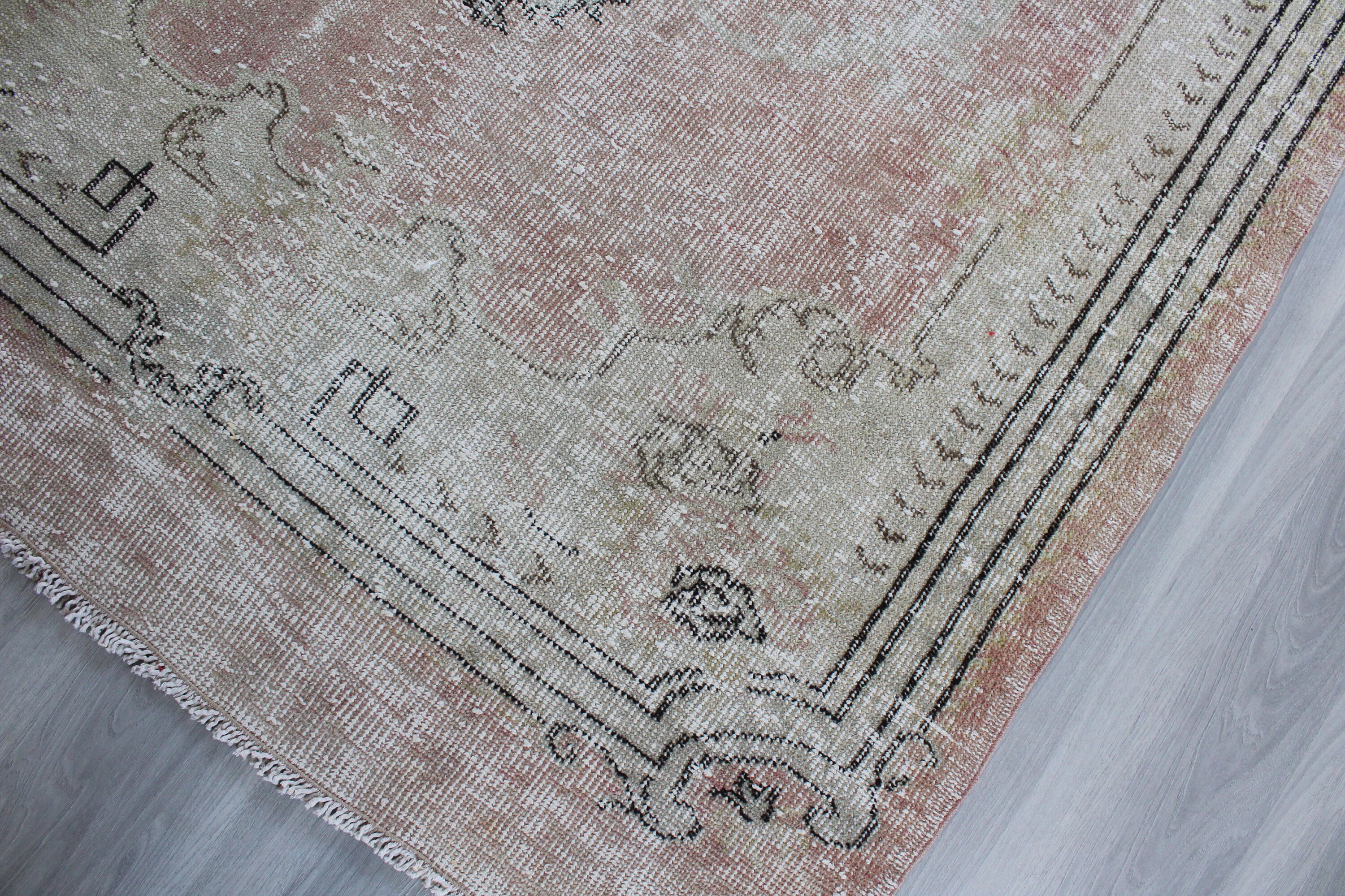4'9x8'8 Pale Pink Rug Vintage Rug Etsy