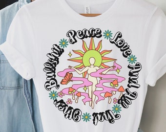 Funny sarcastic shirt, cool graphic tee, trending funny tshirt, Peace love and all that other bullshit, retro tshirt, sassy tshirt, playful