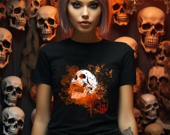 skull shirt, graphic tee, flame shirt, fire shirt, blood shirt, skeleton shirt, attitude shirt, cool graphic, sassy shirt, party shirt