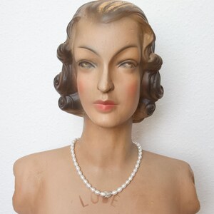 Pearl necklace with silver flower pearl necklace 46 cm image 7