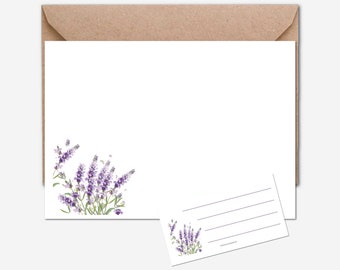 Briefkarten Set  - Lavendel - Korrespondenzkarten