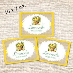 Limoncello Aufkleber Etiketten Sticker selbstgemacht hausgemacht Küche Likörflaschen image 4