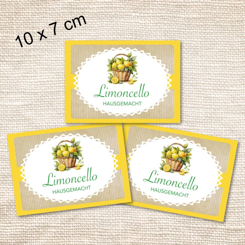 Limoncello Aufkleber Etiketten Sticker selbstgemacht hausgemacht Küche Likörflaschen image 4