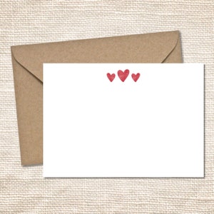 Briefpapier-Set Herzen Korrespondenzkarten Schreibset notecards Briefpapapier Set