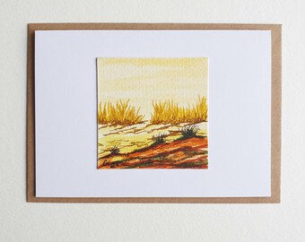 Aquarell Klappkarte – handgemalte Grußkarte - Kunstkarte Unikat - Sammlerstück