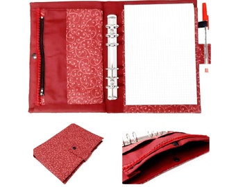 Ring binder organizer, time planner, ring binder DIN A5, writing case