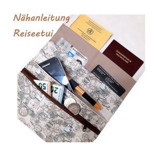 Sewing instructions for a travel case written in German!