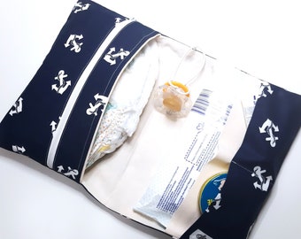 Diaper bag with anchor, maritime diaper bag