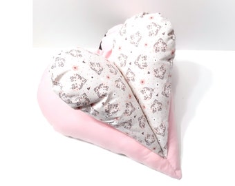 Heart pillow, bookend, neck pillow, reading pillow