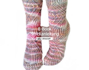 Knitting instructions for sock pattern "Hourglass"/ sock knitting pattern in German and English