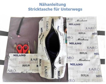 Nähanleitung "Stricktasche für  unterwegs"