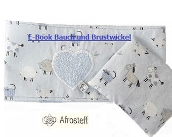 Sewing instructions for chest and stomach wraps with heat pads for children